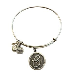 Alex and Ani Silver Initial Letter C Charm Bracelet